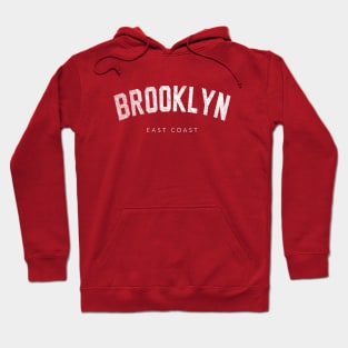 Brooklyn East Coast Textured White Hoodie